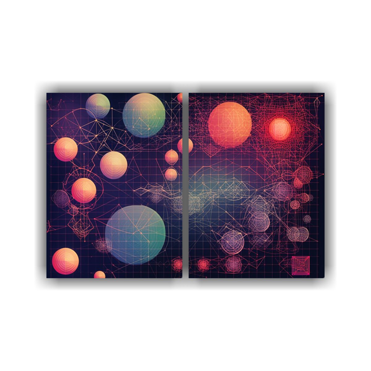 GENERICO - Pinturas Decorativas Abstractas Con Diseños 160x120 Cm