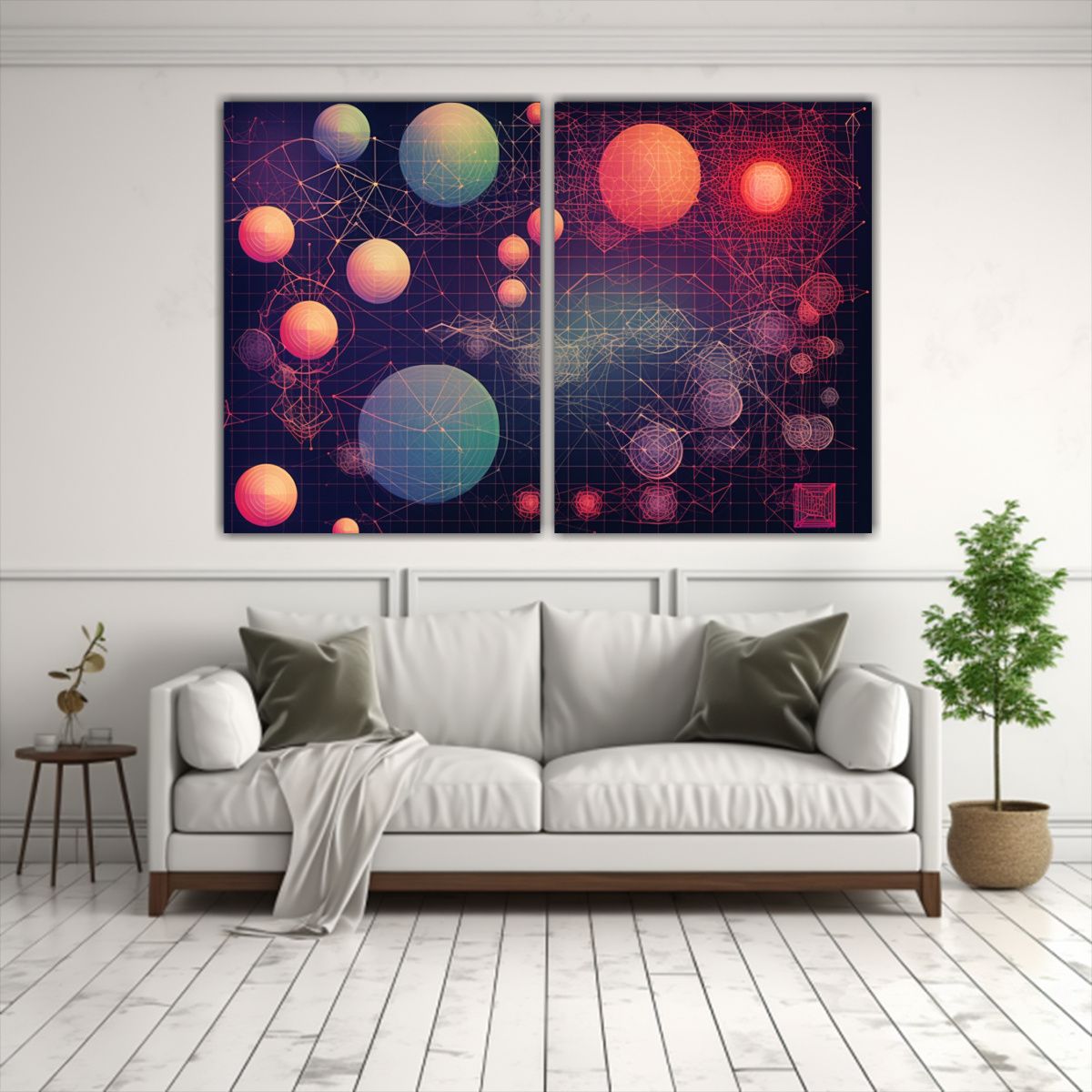 GENERICO - Pinturas Decorativas Abstractas Con Diseños 160x120 Cm