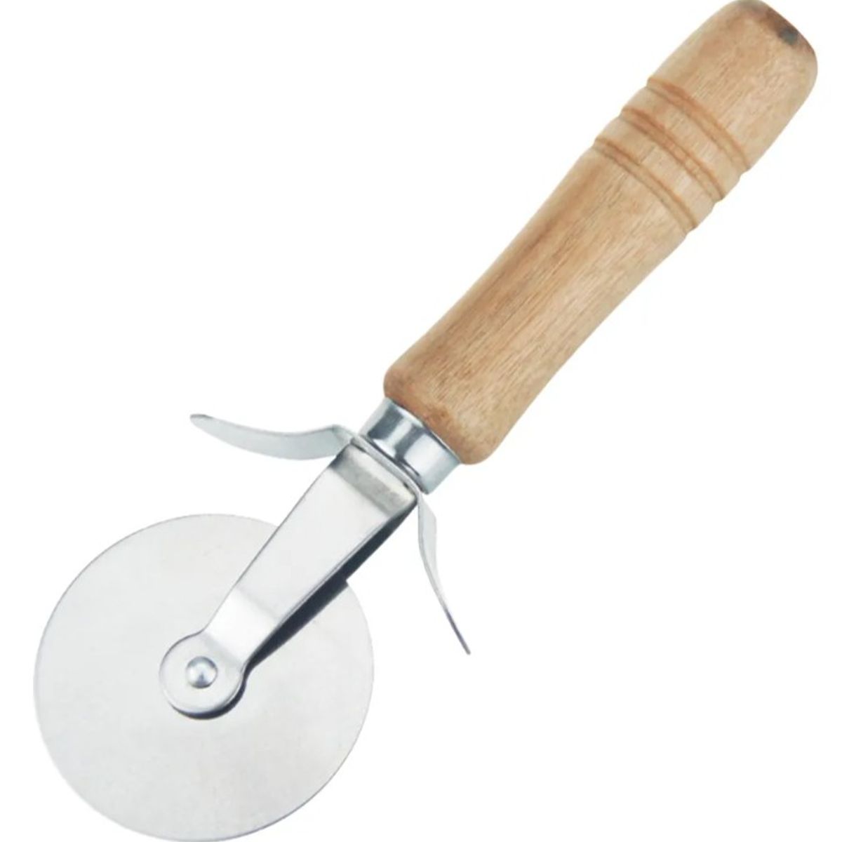 Cortador de Pizza de Acero Inoxidable con Mango de Madera, marca GENERICO - Foto Principal