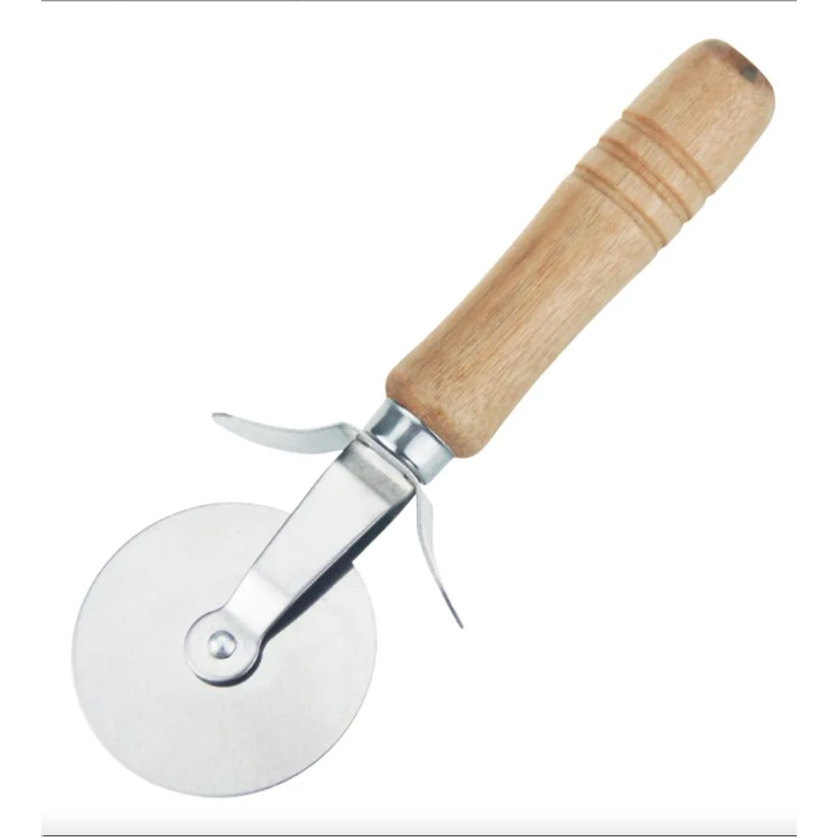 Cortador de Pizza de Acero Inoxidable con Mango de Madera, marca GENERICO - Foto Principal