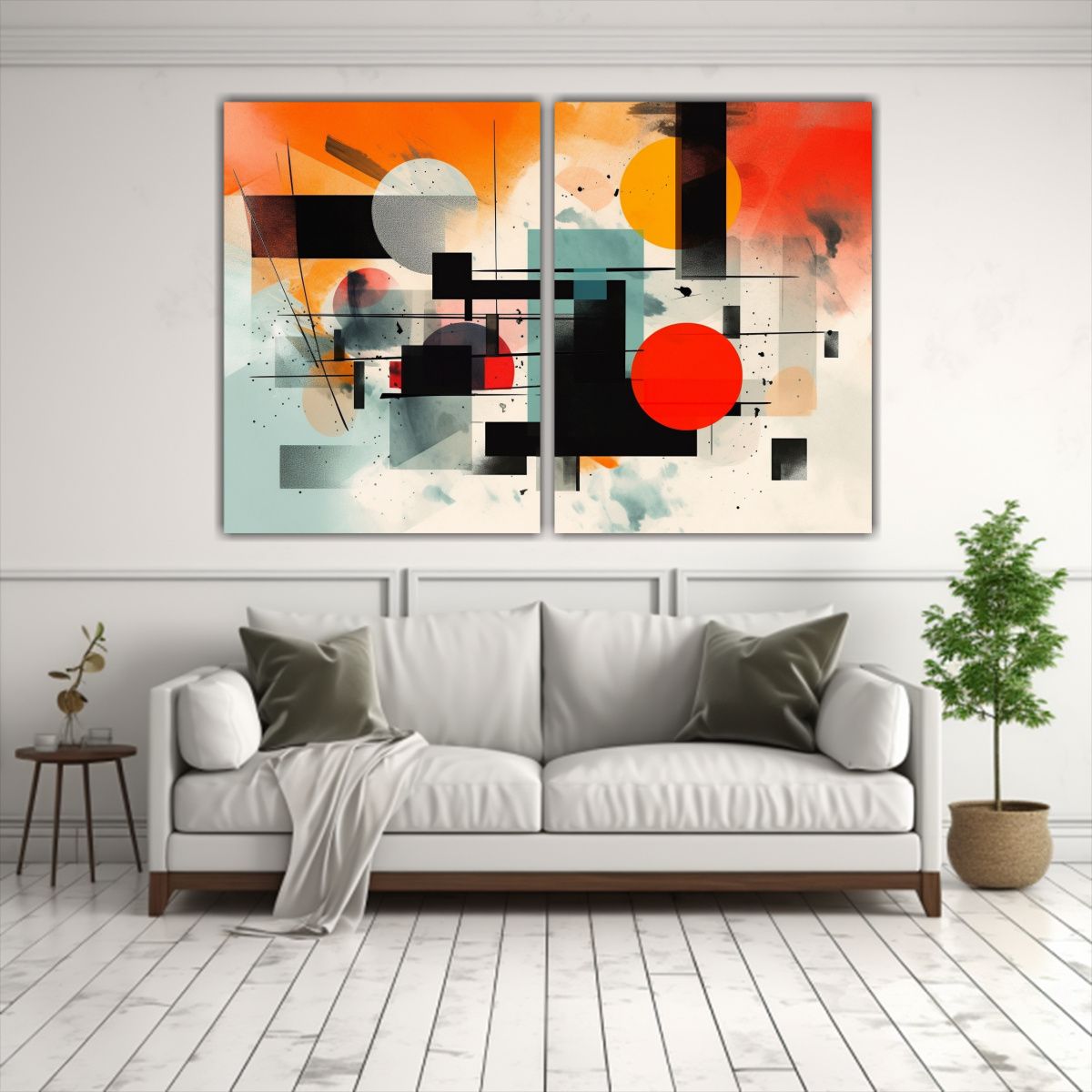 GENERICO - Pinturas Decorativas Con Armonía Cromática En 160x120 Cm