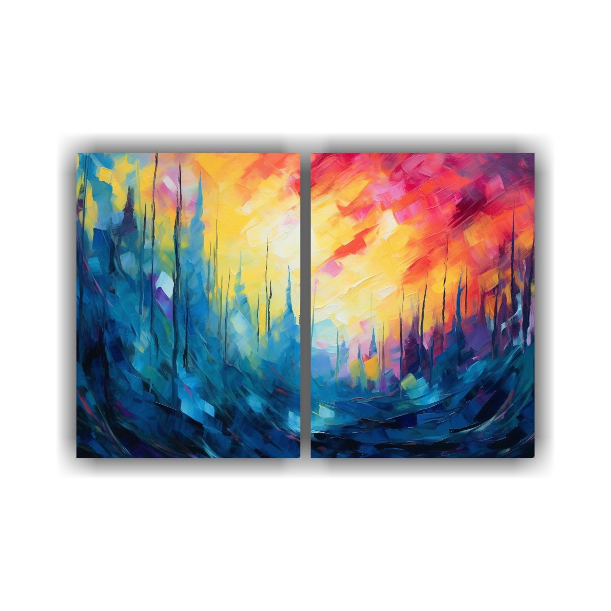 GENERICO - Arte Pared Acuarela Natural Energía 160x120 Cm