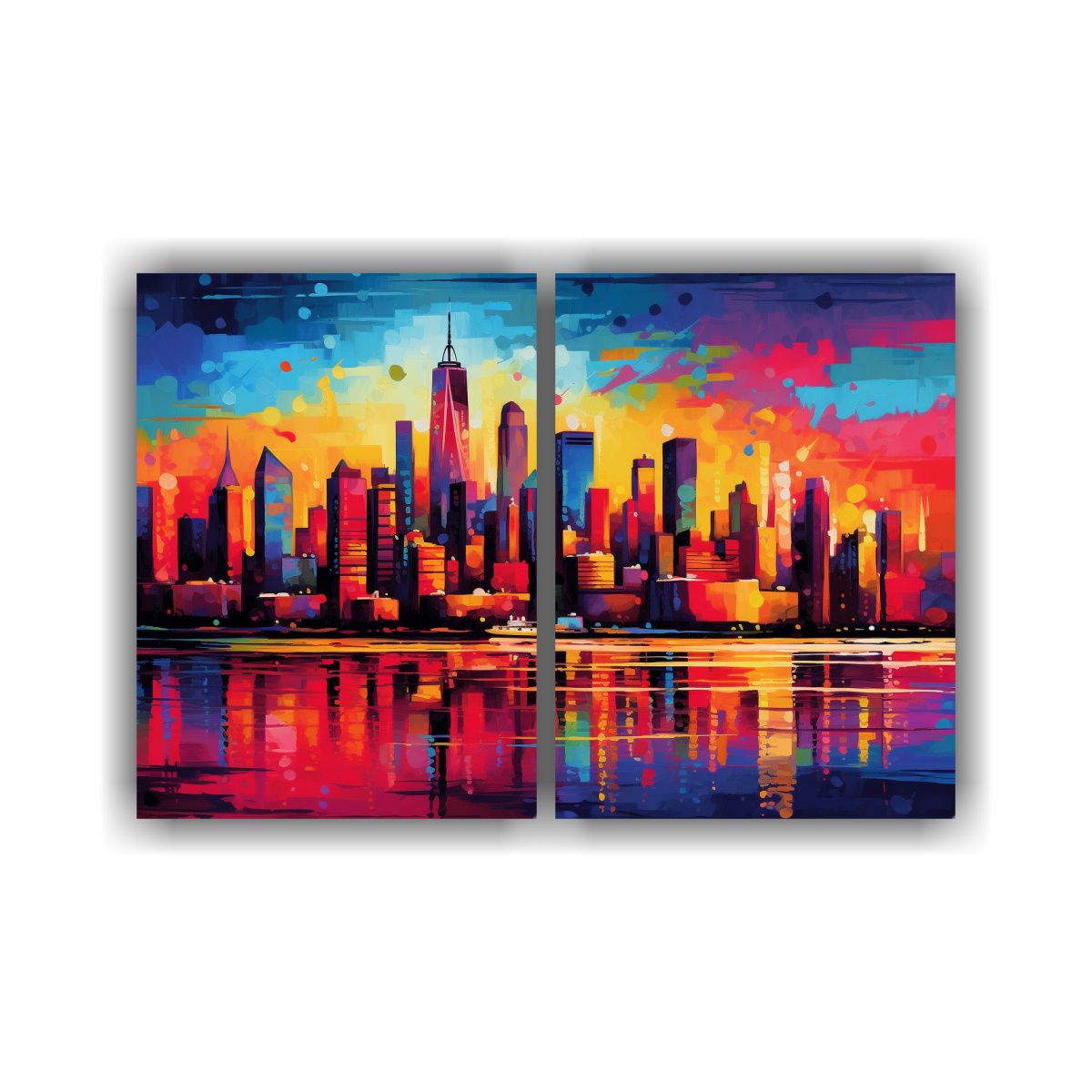 GENERICO - Cuadros Surrealistas Decorativos De Ciudades Y 160x120 Cm