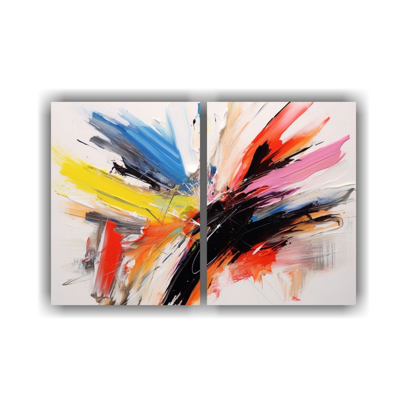 GENERICO - Pinturas Abstractas Originales En Lienzo 160x120 Cm