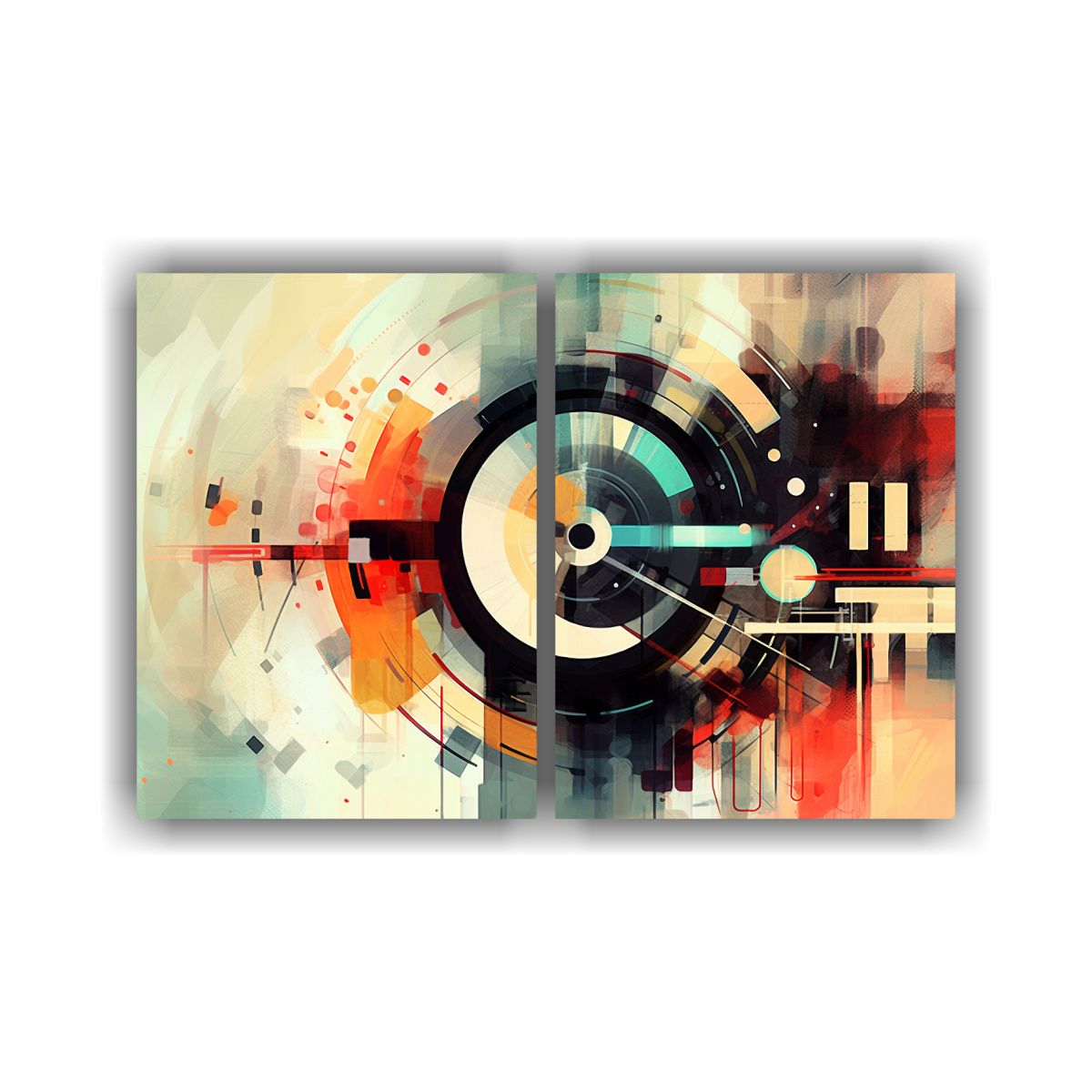 GENERICO - Arte Abstracto Tecnológico En Colores Vibrantes 160x120 Cm