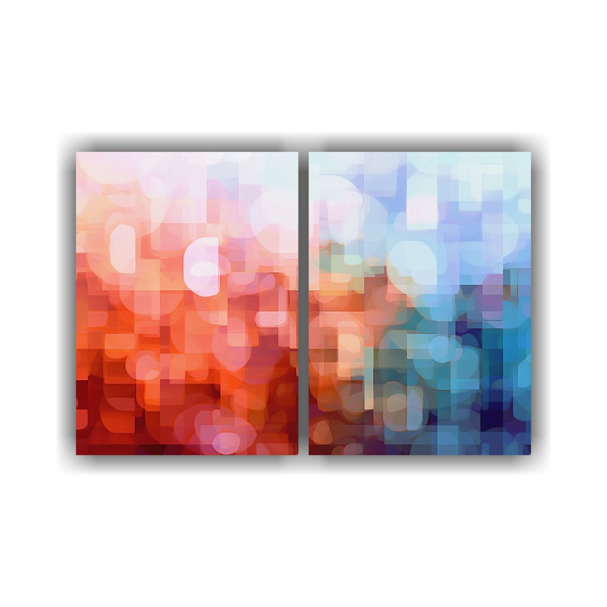 GENERICO - Pinturas Decorativas Inspiradas En Geometría 160x120 Cm