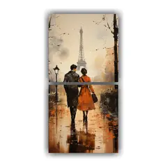 GENERICO - Pareja Caminando En El Puente De Londres Arte De 20x40 Cm