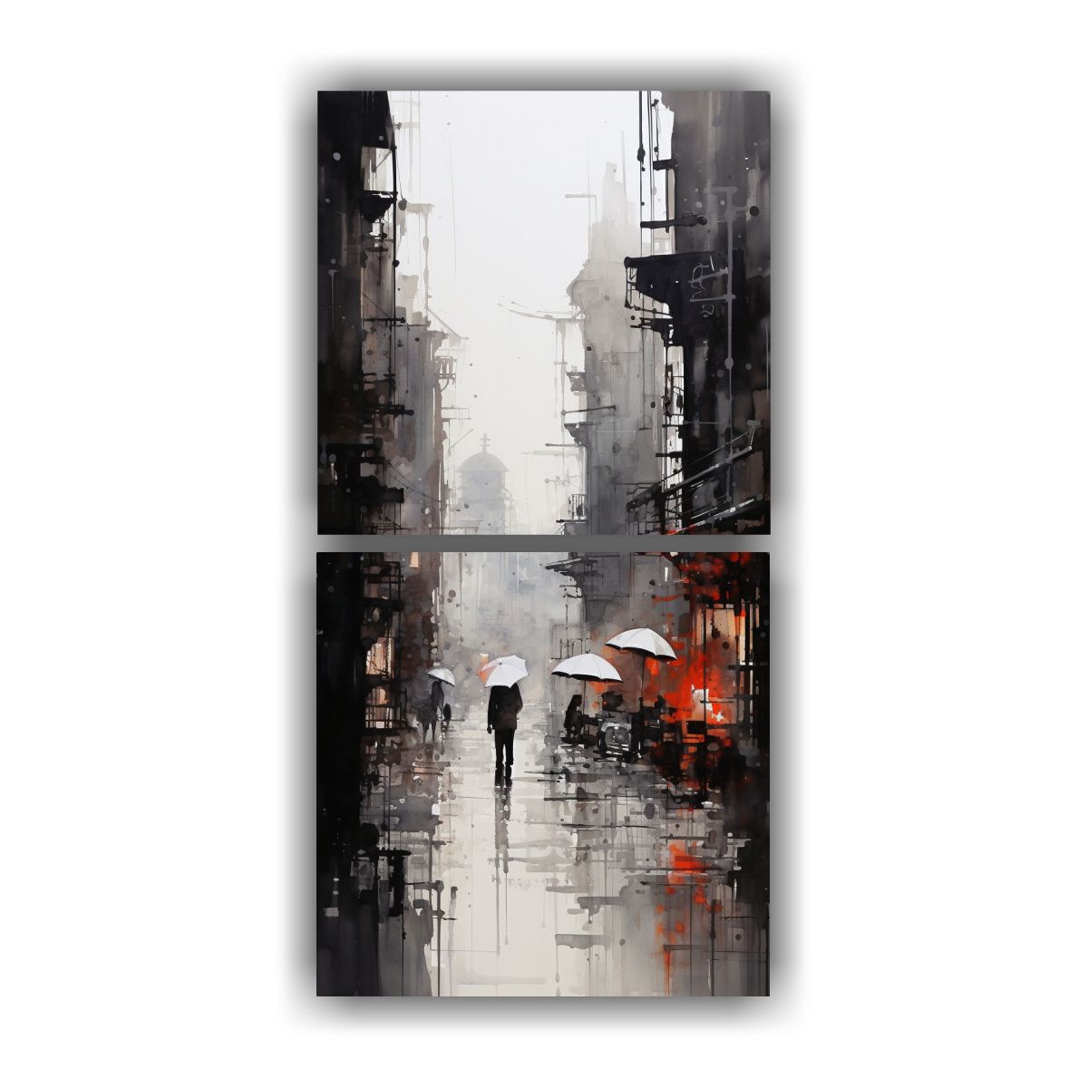GENERICO - Cuadro Vertical De Estética Acuarela De Una 60x120 Cm
