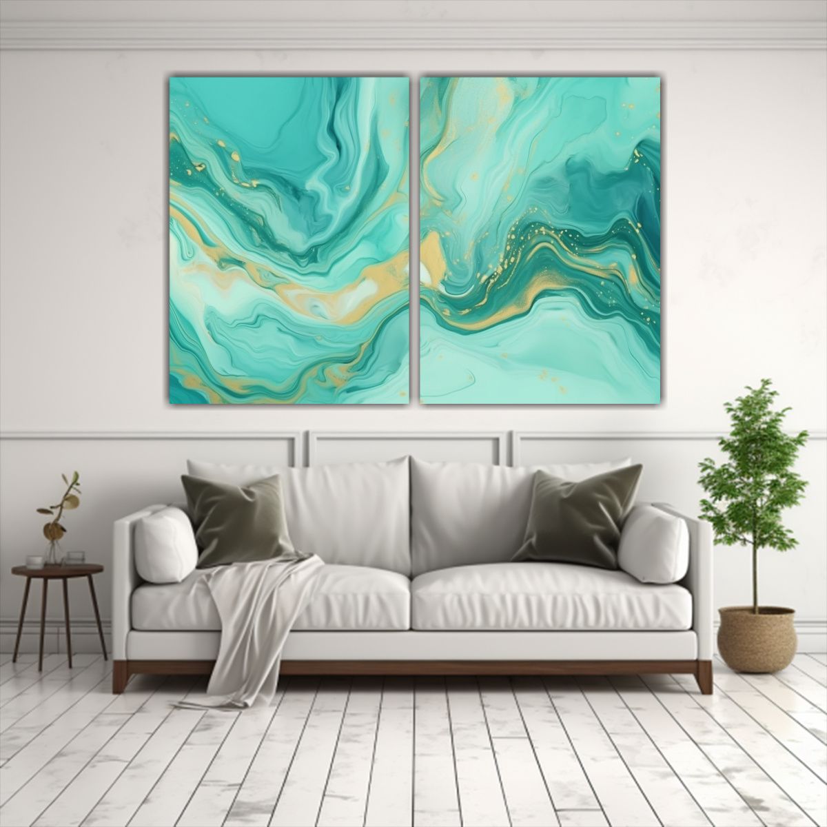 GENERICO - Decoración Con Pinturas En Bastidor Inspiradas 160x120 Cm