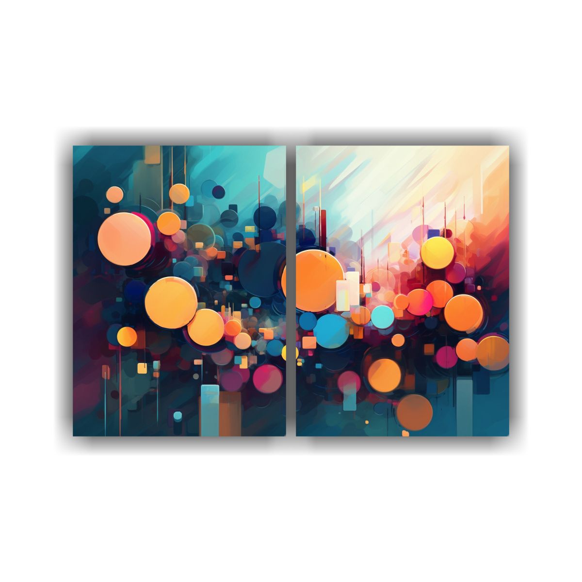 GENERICO - Cuadros Abstractos Modernos Para Decoración De 160x120 Cm