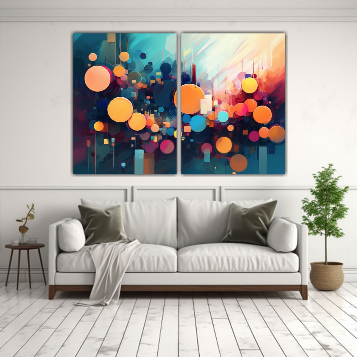 GENERICO - Cuadros Abstractos Modernos Para Decoración De 160x120 Cm