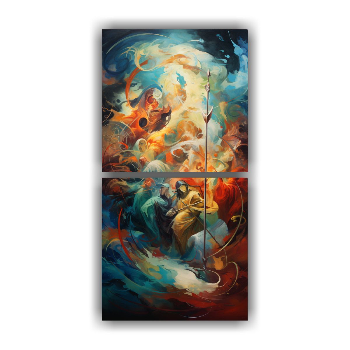 GENERICO - Cuadro Decorativo De Profundidad Abstracta De Un 40x80 Cm