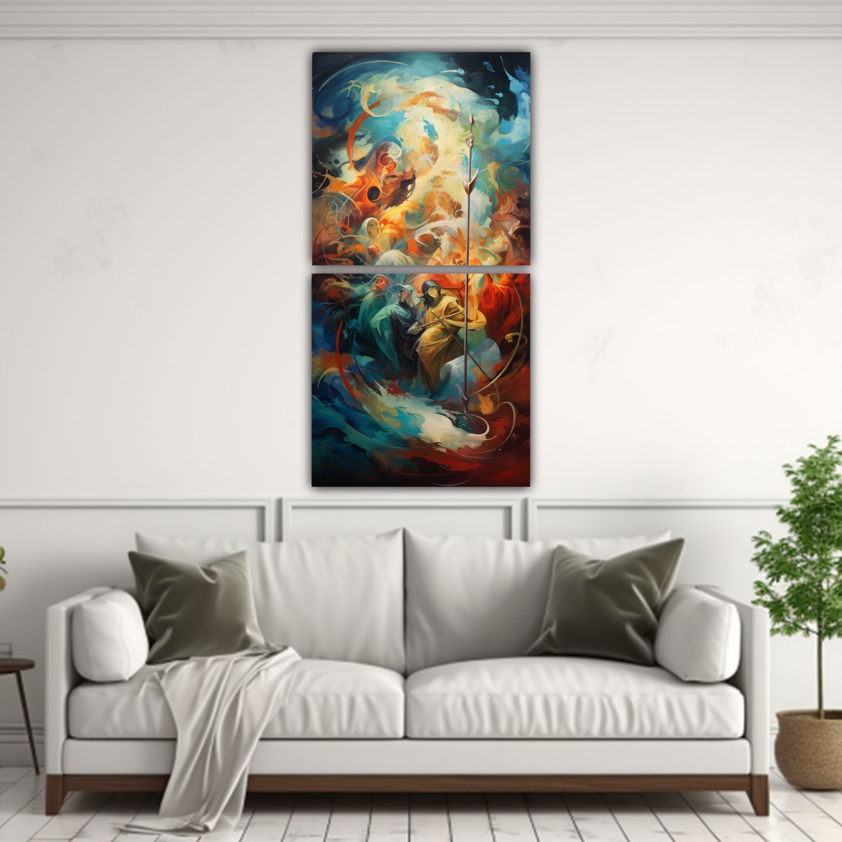 GENERICO - Cuadro Decorativo De Profundidad Abstracta De Un 40x80 Cm