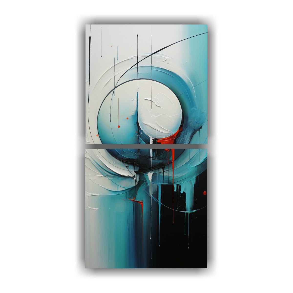 GENERICO - Cuadros Abstractos Colores Escenario 40x80 Cm