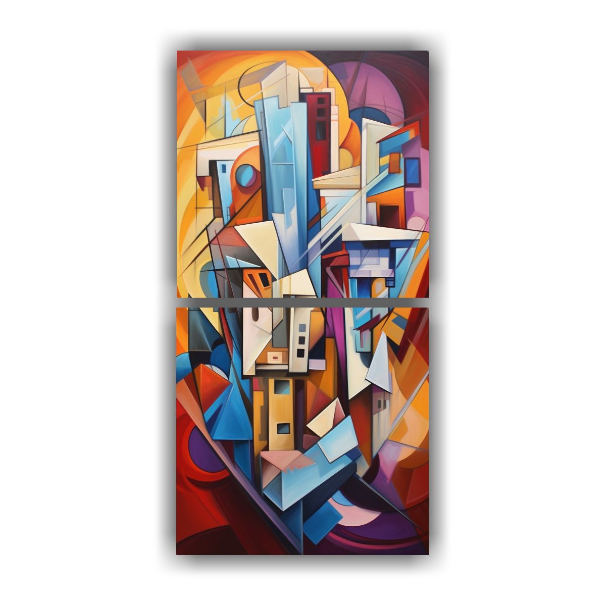GENERICO - Dos Cuadros De Lienzo Vintage De Arte Pop 20x40 Cm