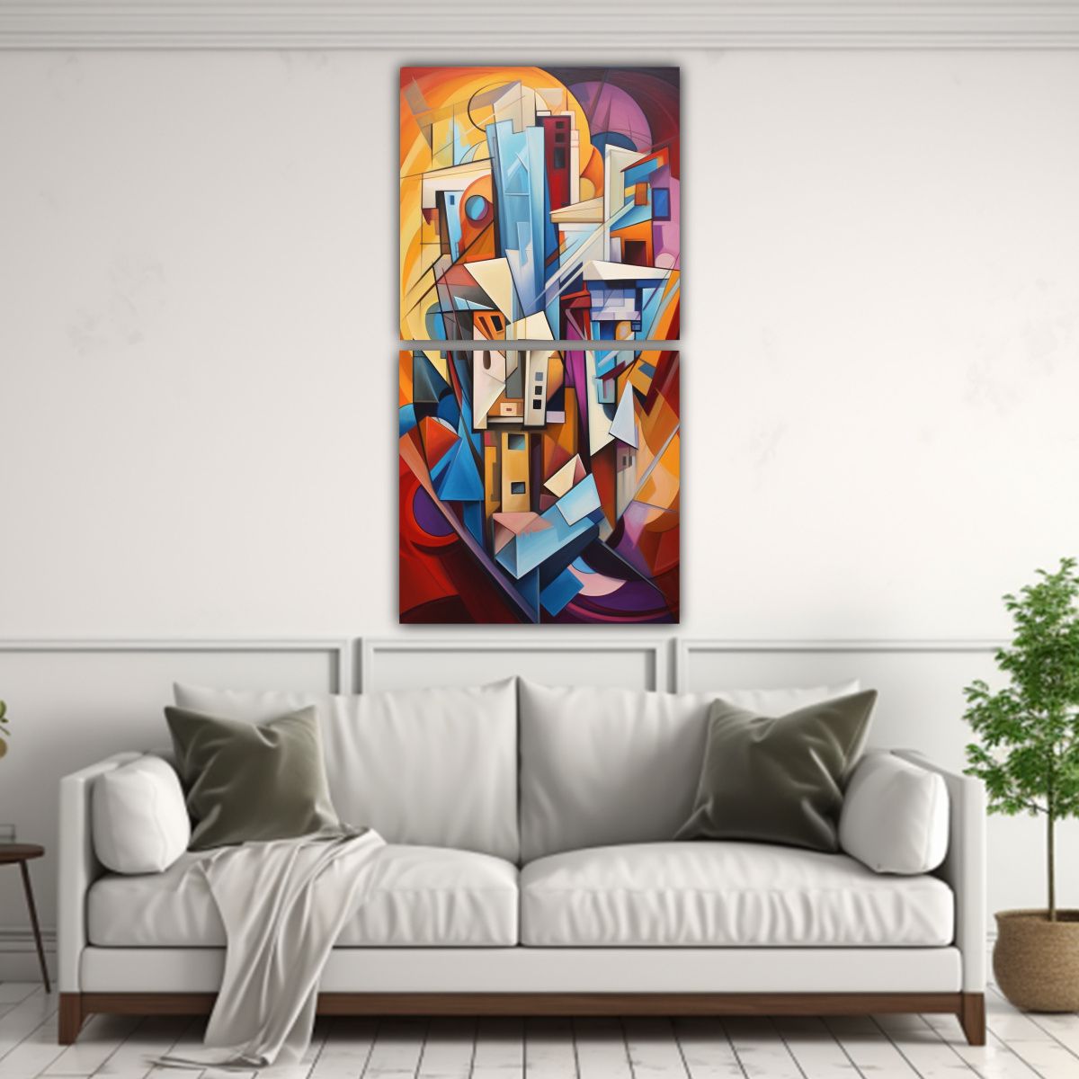 GENERICO - Dos Cuadros De Lienzo Vintage De Arte Pop 20x40 Cm
