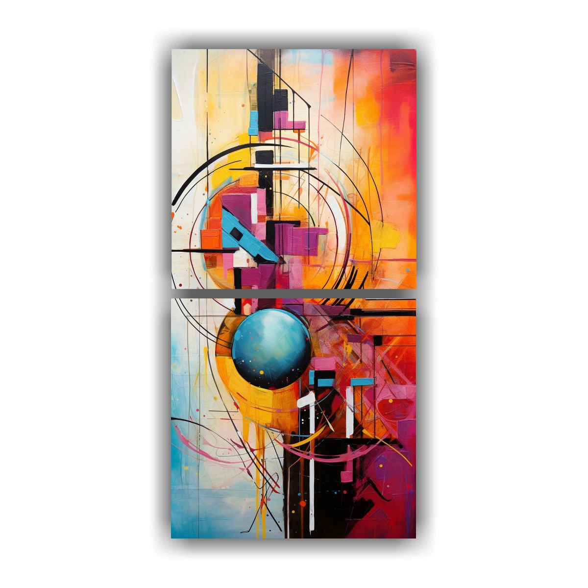 GENERICO - Pinturas Modernas Enigmáticas De Arte Abstracto 50x100 Cm