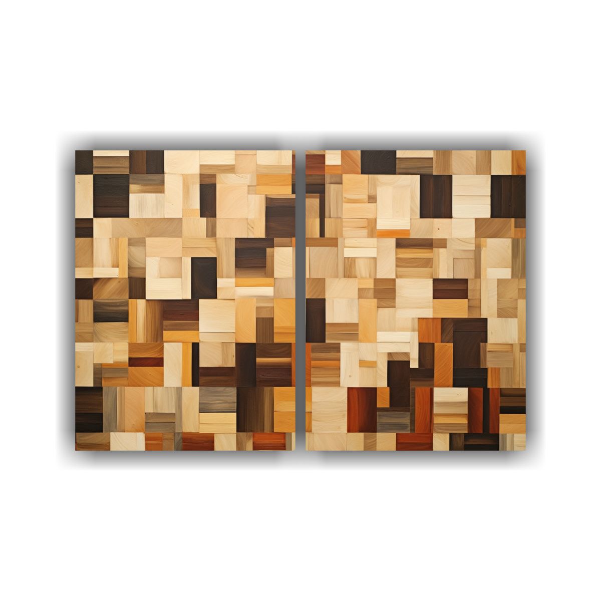 GENERICO - Pintura Abstracta De Fondo De Azulejo De Madera 160x120 Cm