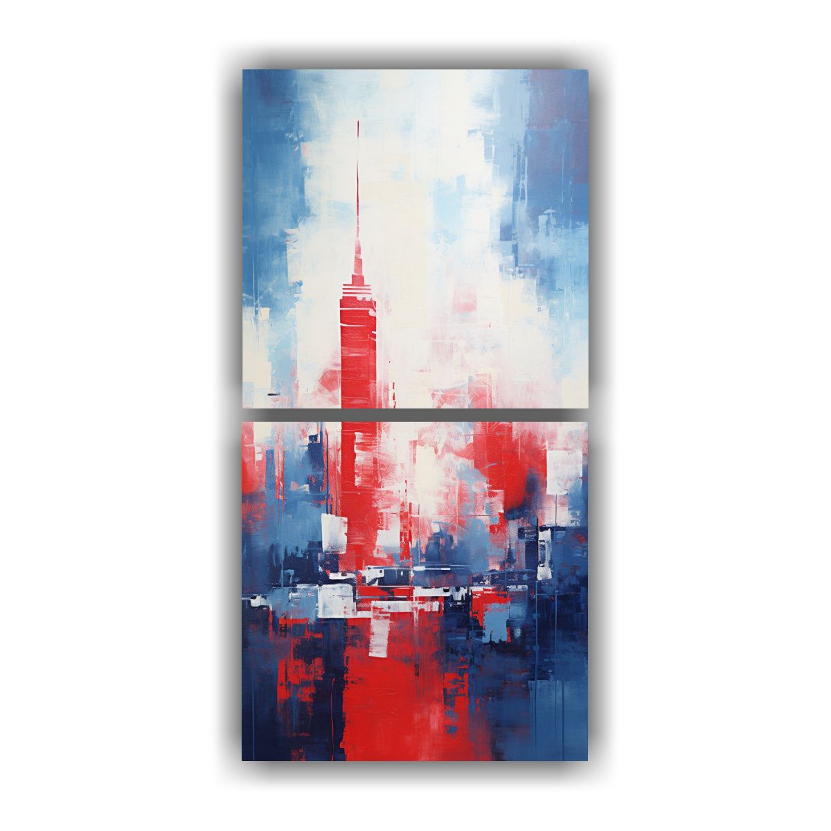 GENERICO - Pintura Abstracta Para Cocina En Tonos Azules 60x120 Cm