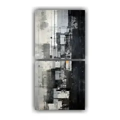 GENERICO - Cuadros Moderno Decoración De Salón Abstracto 50x100 Cm