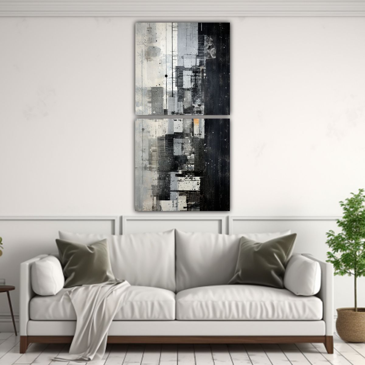 GENERICO - Cuadros Moderno Decoración De Salón Abstracto 40x80 Cm