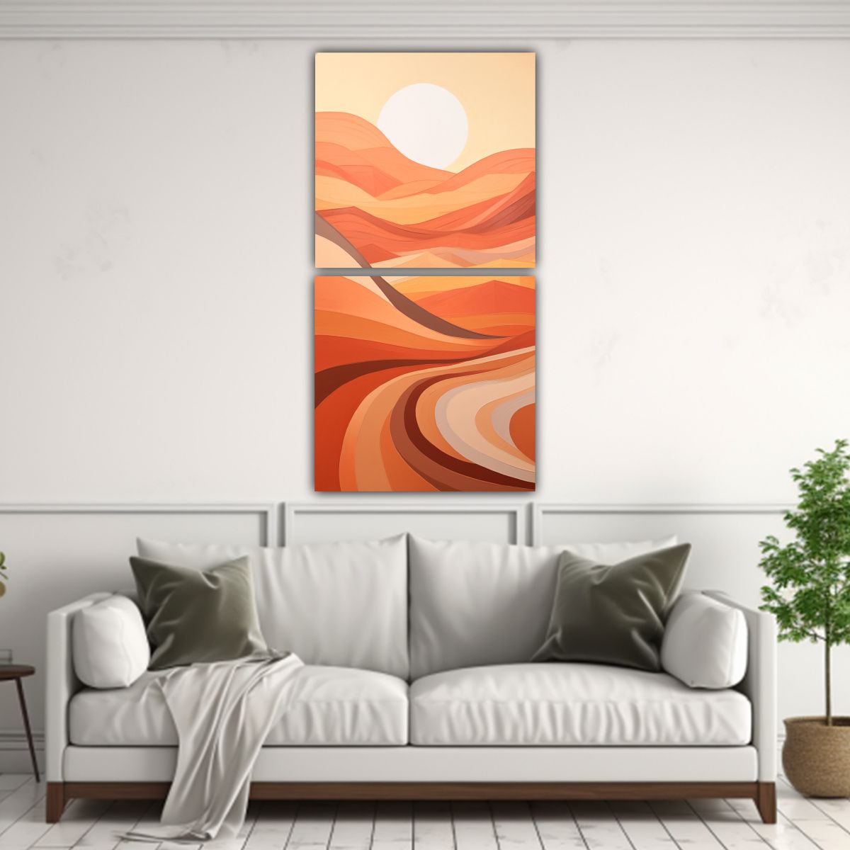 GENERICO - Paisaje Del Desierto Sereno Inspiración 40x80 Cm
