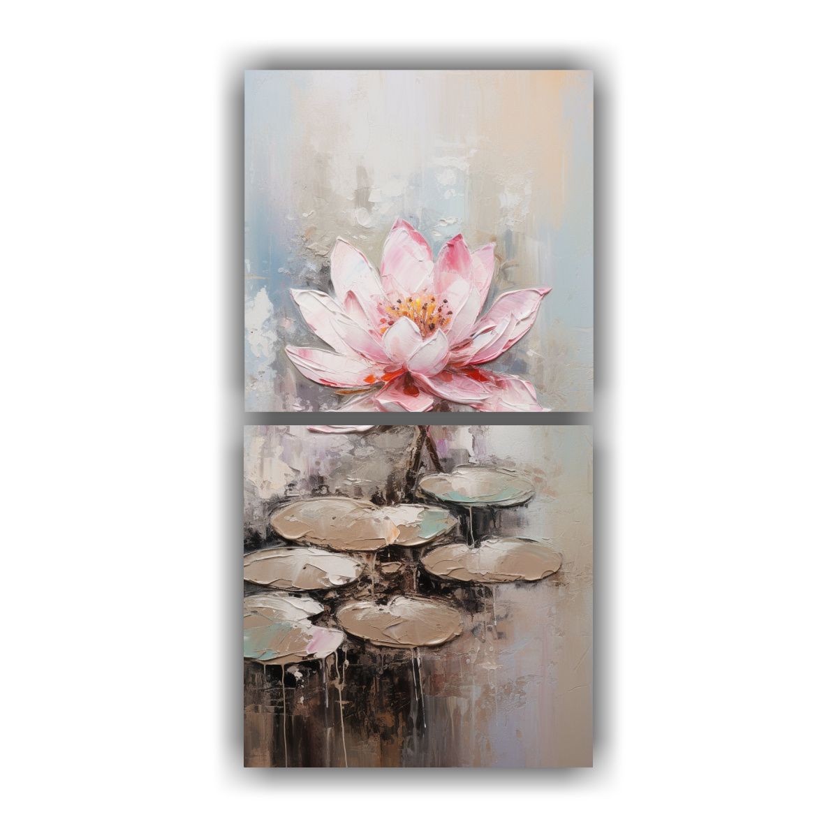 GENERICO - Pintura Lienzo Rosa Estilo Loto Inspirador 50x100 Cm