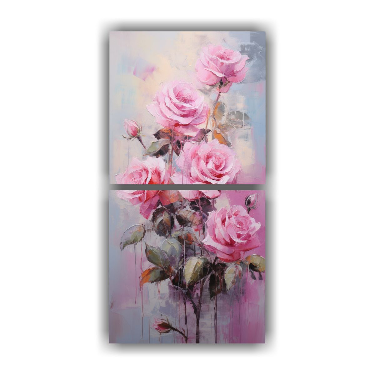 GENERICO - Cuadro De Exposición Moderno Con Dos Telas De 40x80 Cm