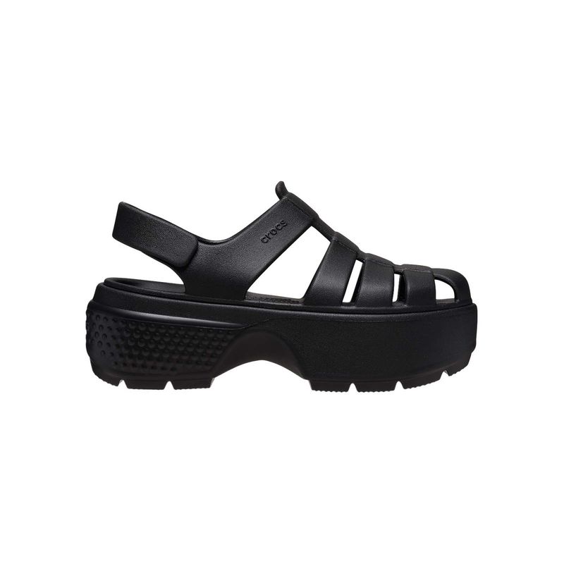 CROCS - Sandalia Plataforma Crocs Mujer Stomp Fisherman Negro CROCS