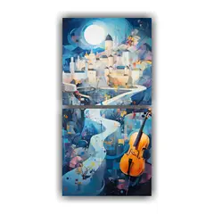 GENERICO - Cuadros De Arte Abstracto Juveniles Salzburg 40x80 Cm