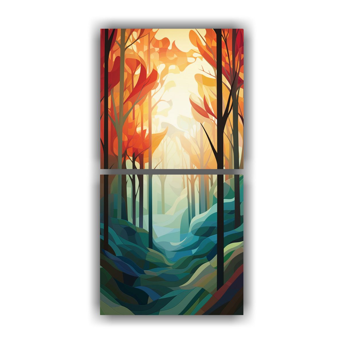 GENERICO - Pinturas Abstractas De Decoración En Colores 40x80 Cm