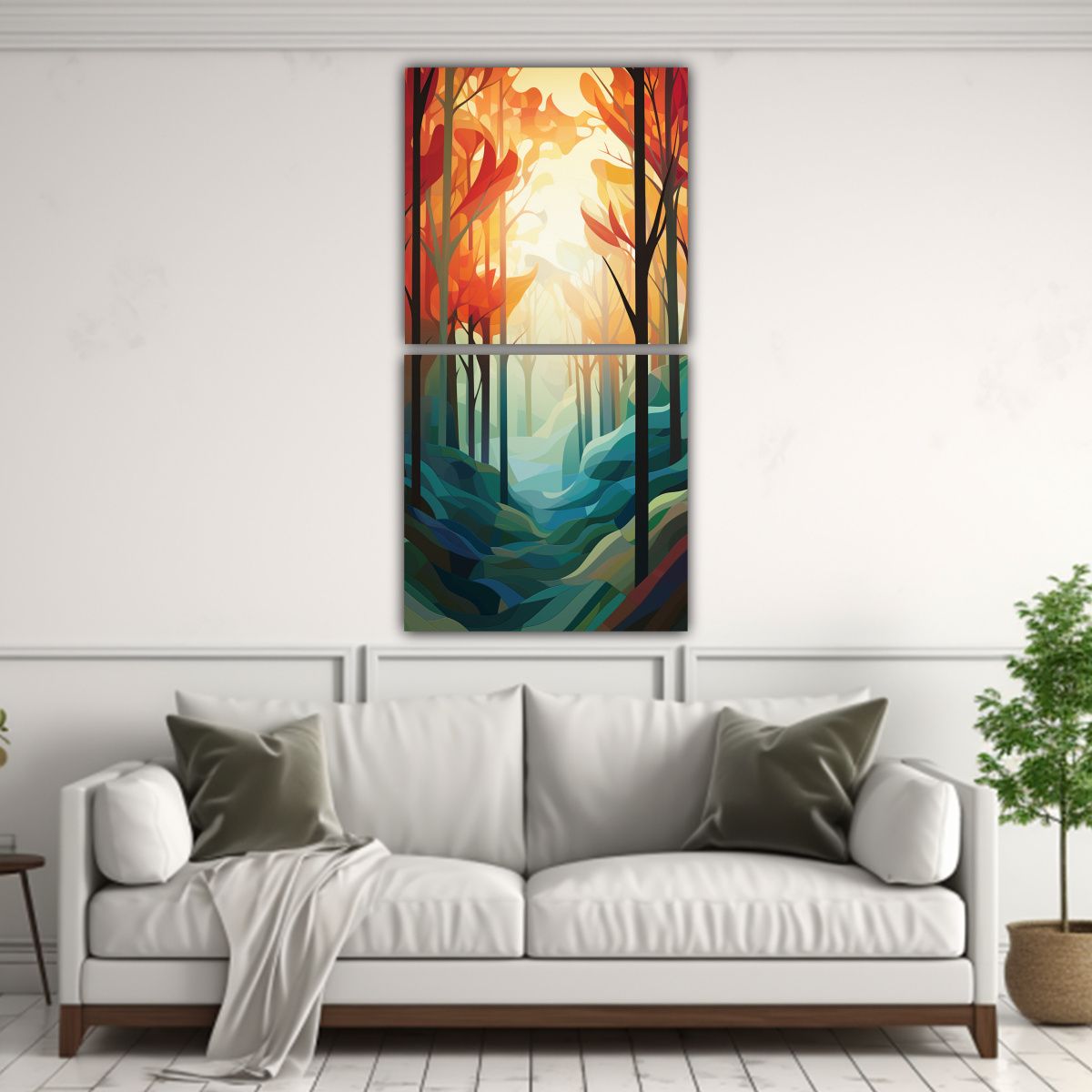 GENERICO - Pinturas Abstractas De Decoración En Colores 40x80 Cm