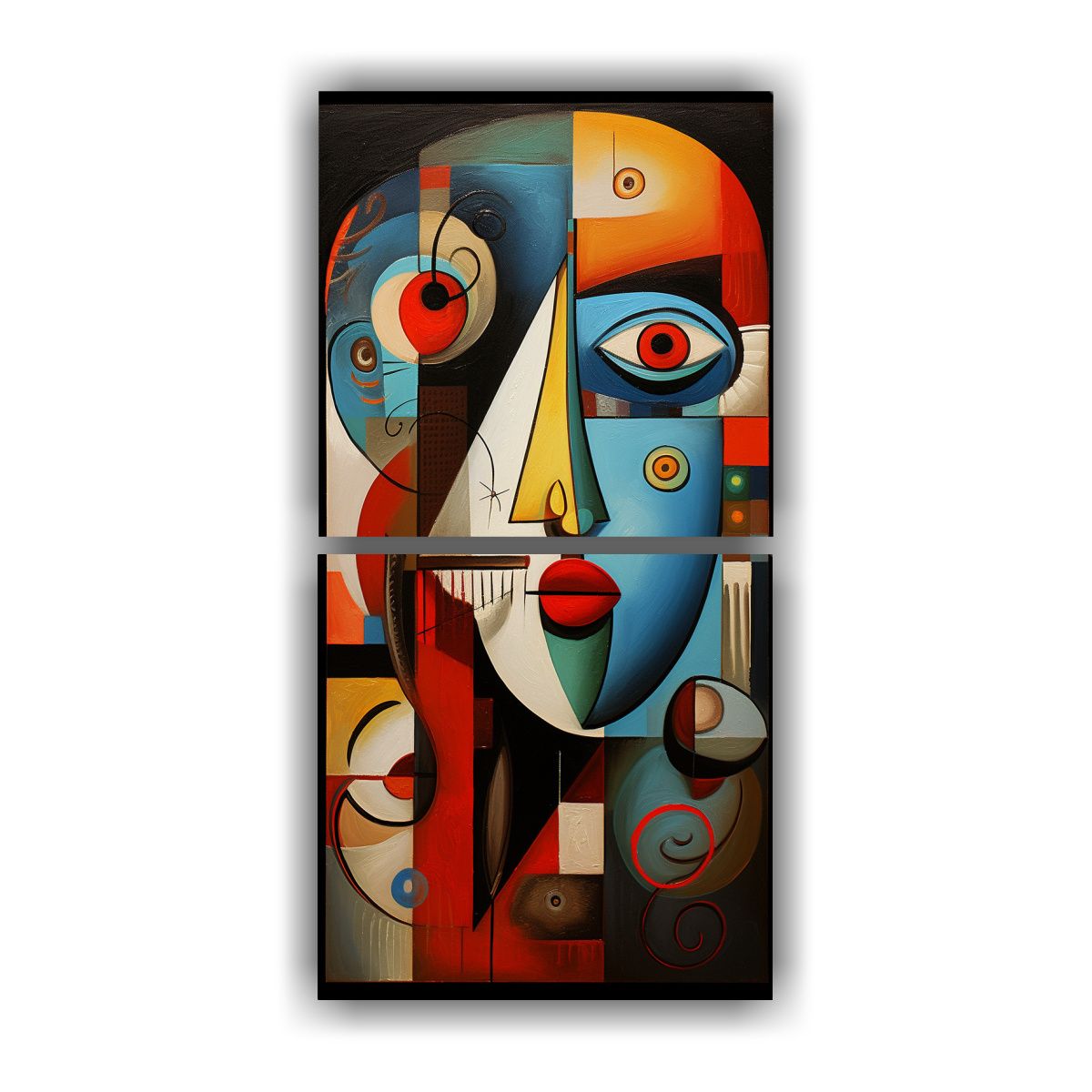 GENERICO - Cuadros Abstractos Famosos En Bastidor Set De 2 20x40 Cm