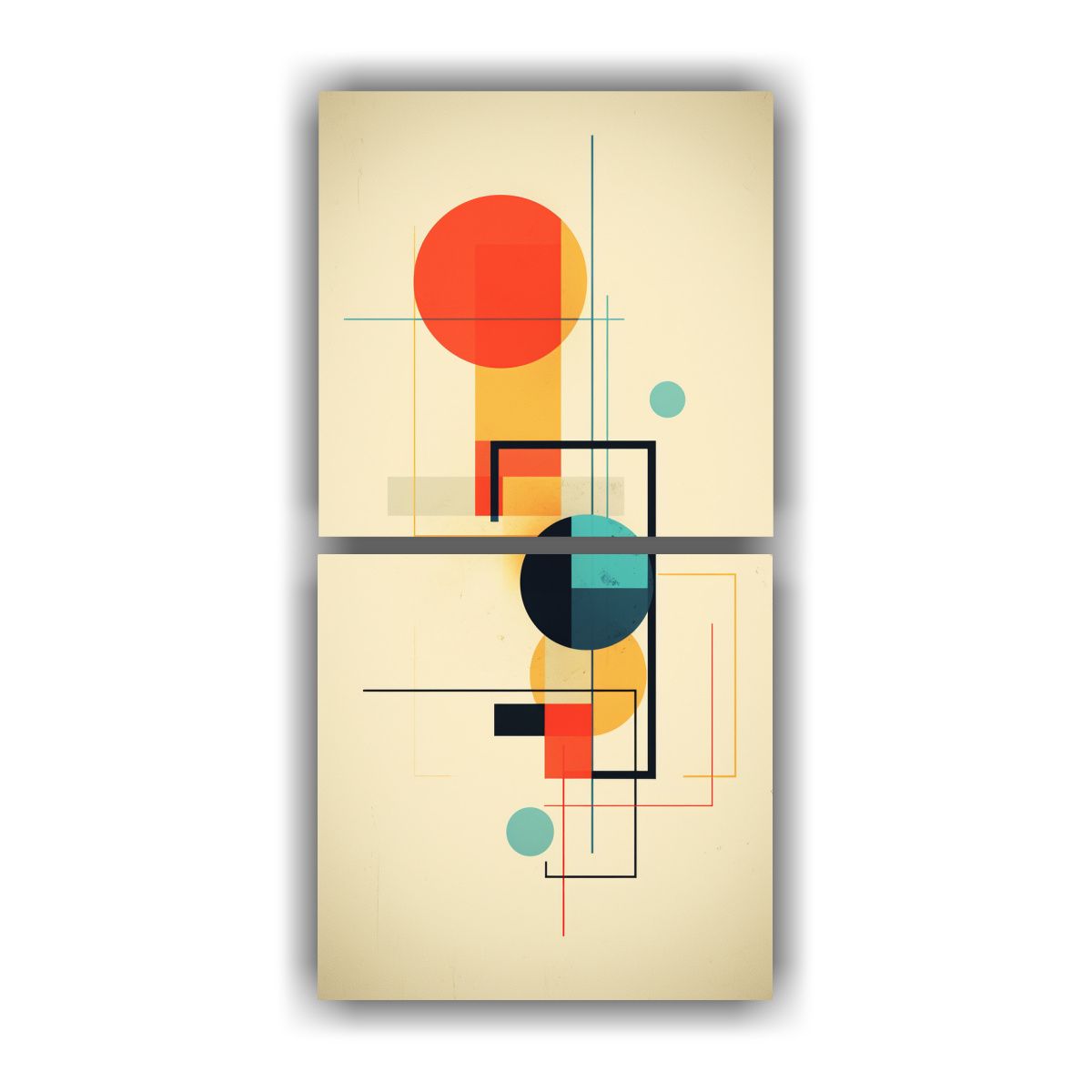 GENERICO - Cuadros Abstractos Minimalistas En Acuarela 50x100 Cm