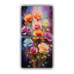 GENERICO - Pintura Decorativa De Sala Con Composiciones De 20x40 Cm