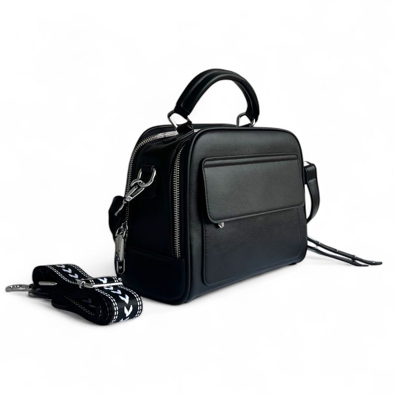 GENERICO - Cartera Mujer en Ecocuero Negro