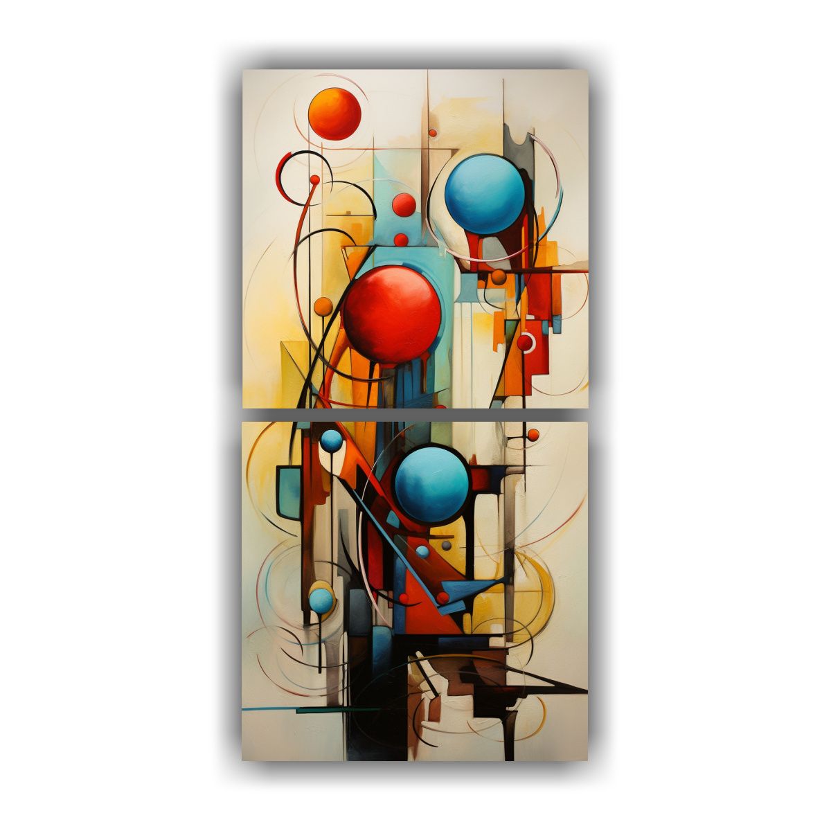 GENERICO - Cuadros Abstractos Modernos Para Decoración De 40x80 Cm