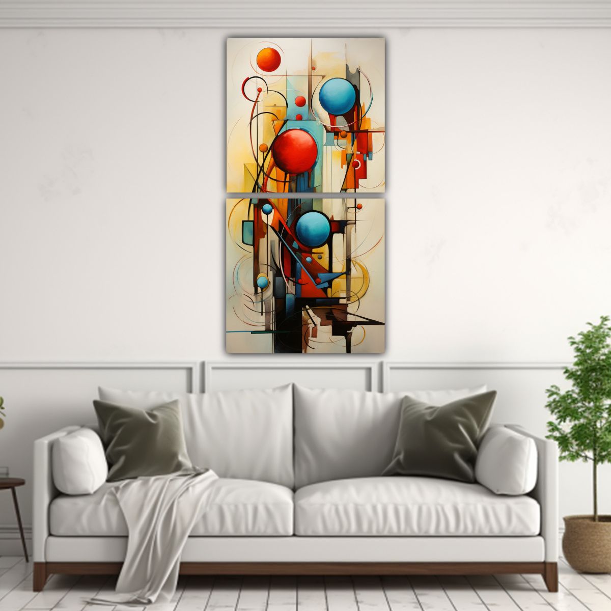 GENERICO - Cuadros Abstractos Modernos Para Decoración De 40x80 Cm