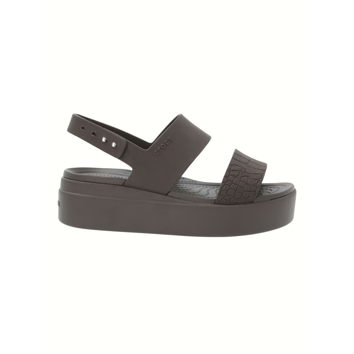 CROCS - Zueco Crocs Mujer Brooklyn Croco Wedge Café   CROCS