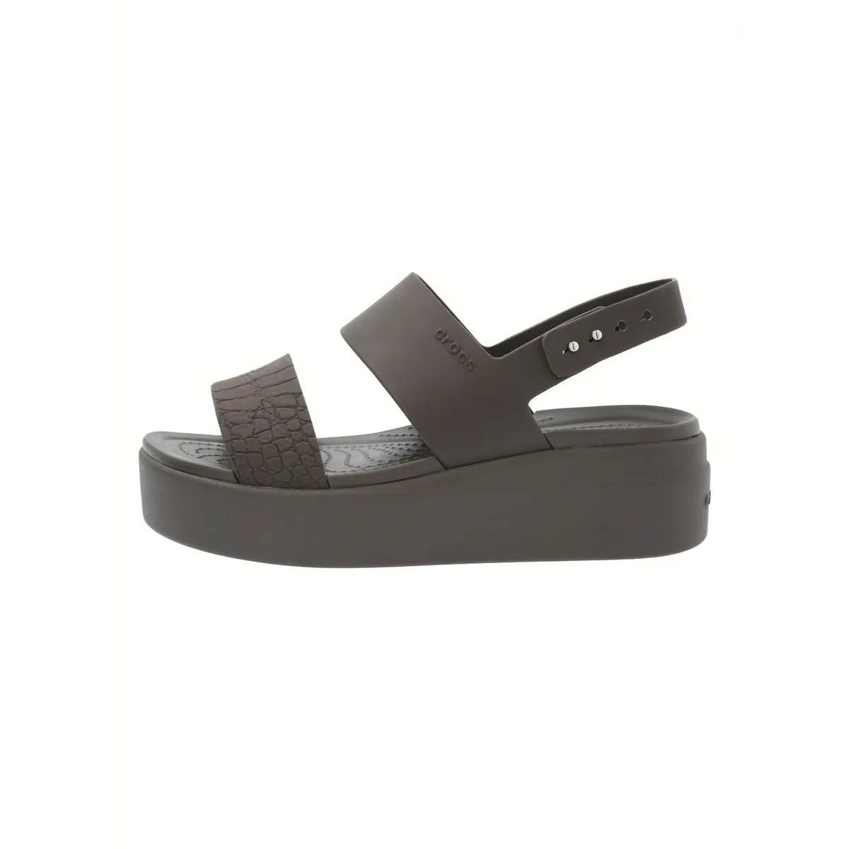CROCS - Zueco Crocs Mujer Brooklyn Croco Wedge Café   CROCS