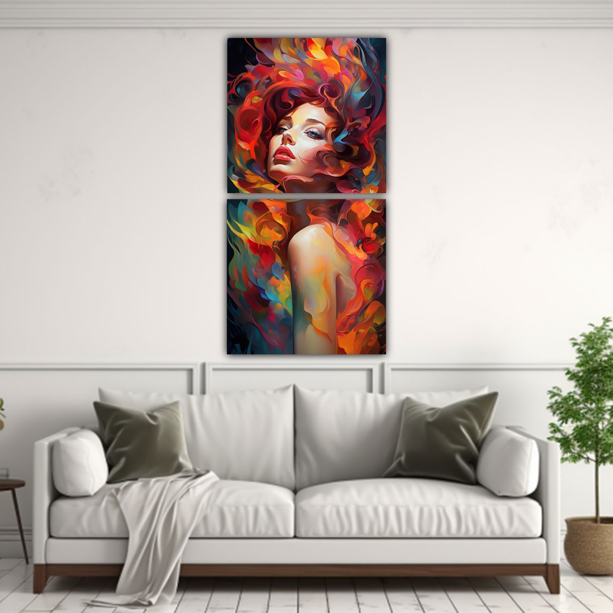 GENERICO - Pinturas Decorativas De Fusión Abstracta De 50x100 Cm