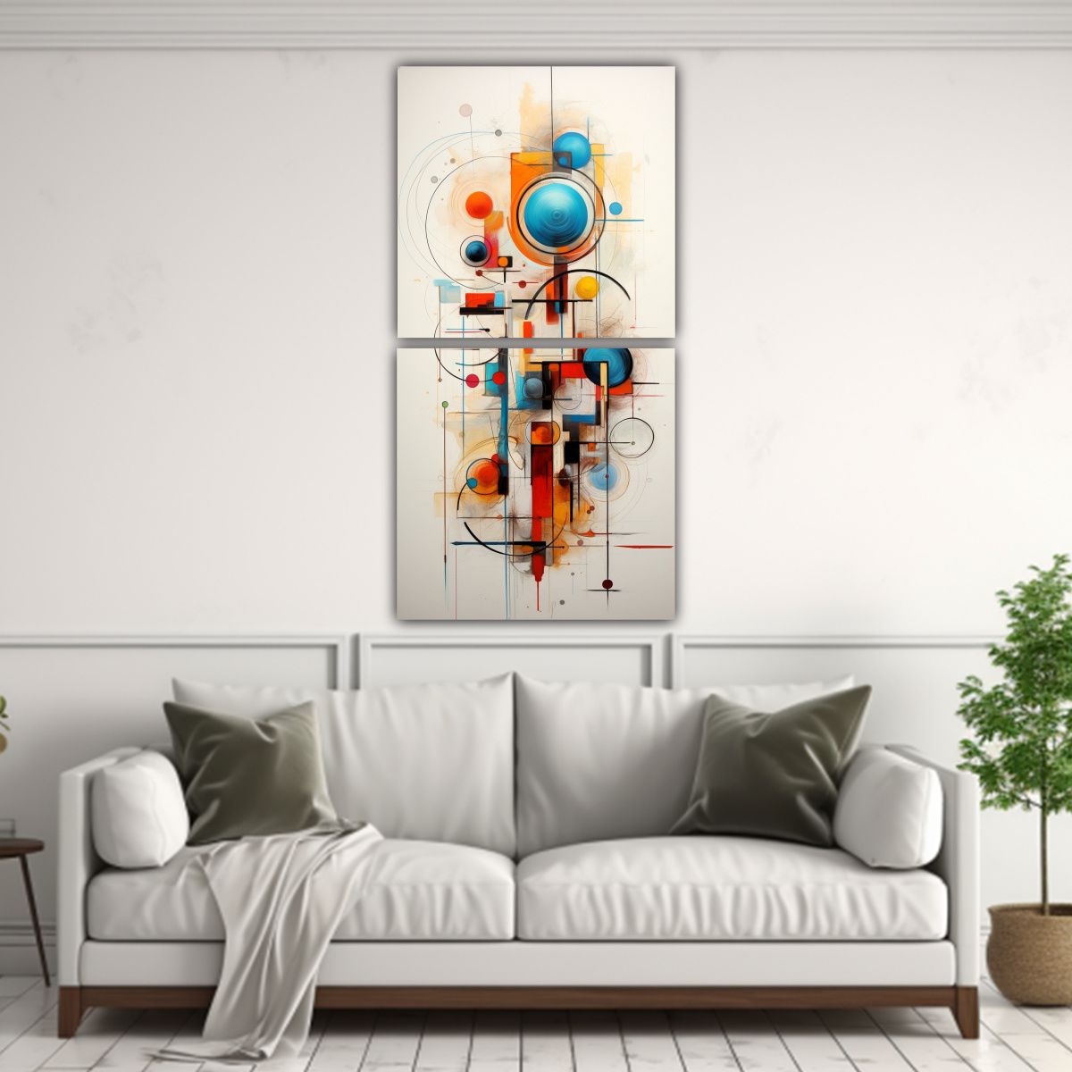 GENERICO - Conjunto De Arte De Pared Moderno Abstracto Para 50x100 Cm