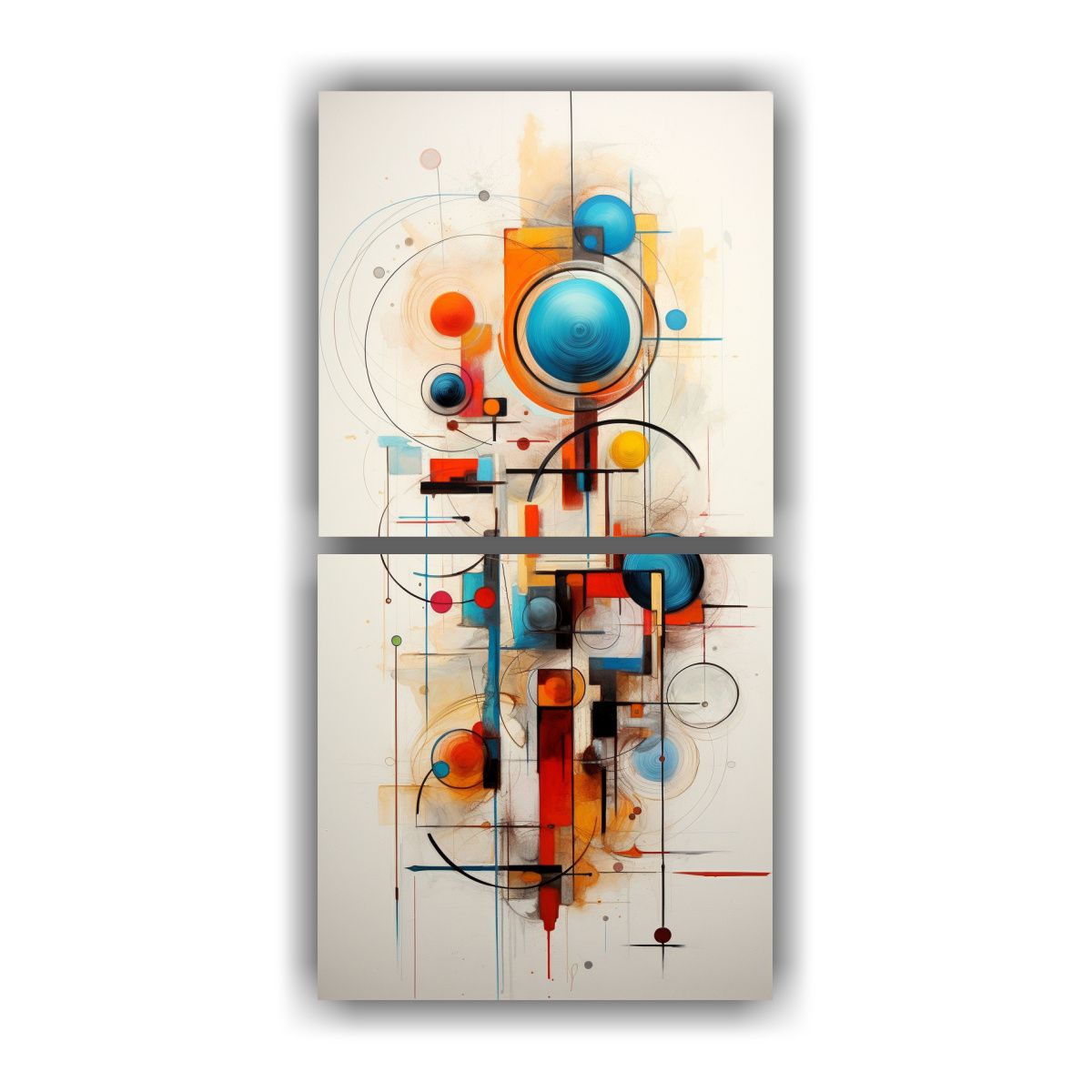 GENERICO - Conjunto De Arte De Pared Moderno Abstracto Para 20x40 Cm