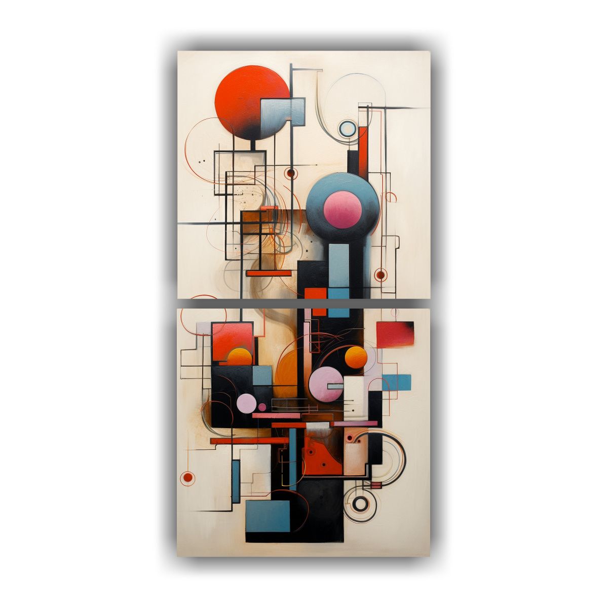 GENERICO - Cuadros Abstractos Para Decoración Arte De 20x40 Cm