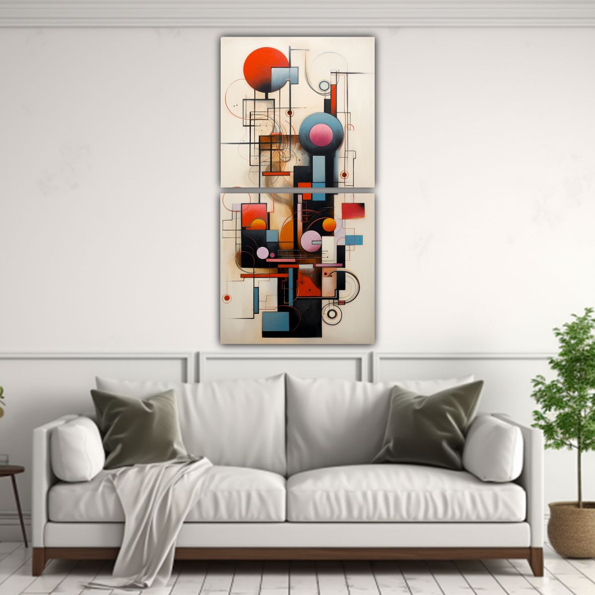 GENERICO - Cuadros Abstractos Para Decoración Arte De 20x40 Cm