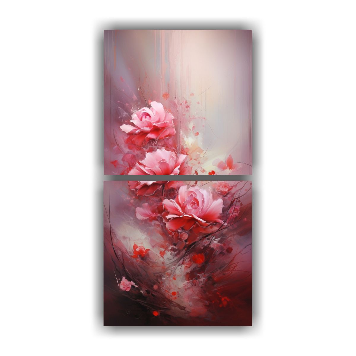 GENERICO - Cuadros Abstractos Tonos Rosas De Alta Calidad 50x100 Cm