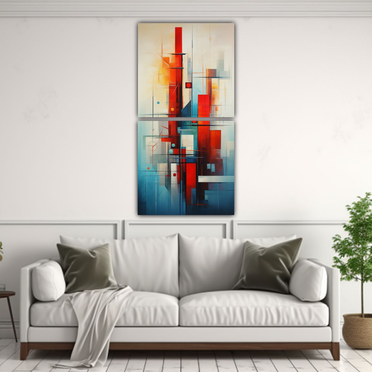 GENERICO - Cuadros Arte Abstracto Moderno Para Decoración 60x120 Cm