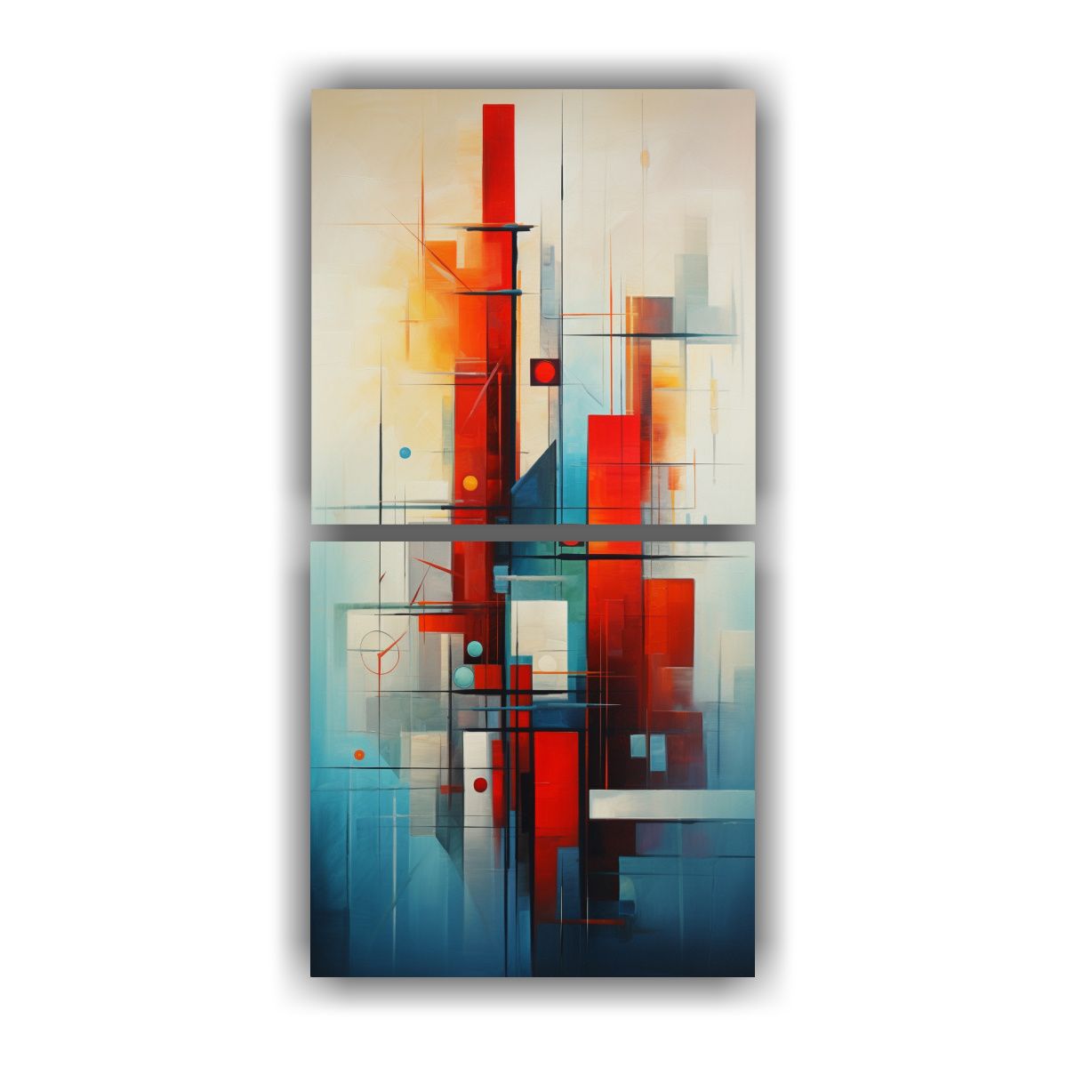 GENERICO - Cuadros Arte Abstracto Moderno Para Decoración 30x60 Cm