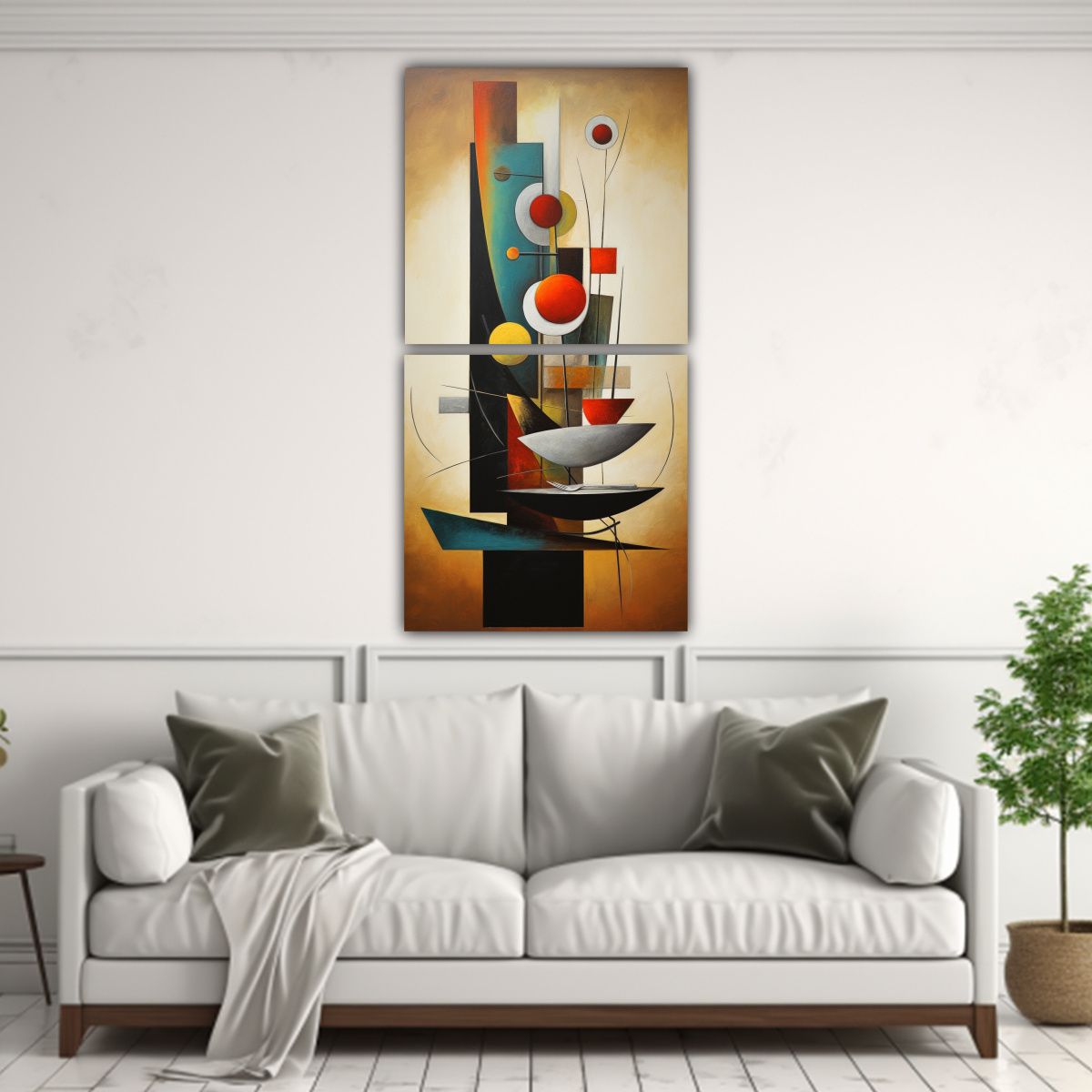 GENERICO - Cuadros Abstractos Brillantes Para Comedor Arte 60x120 Cm