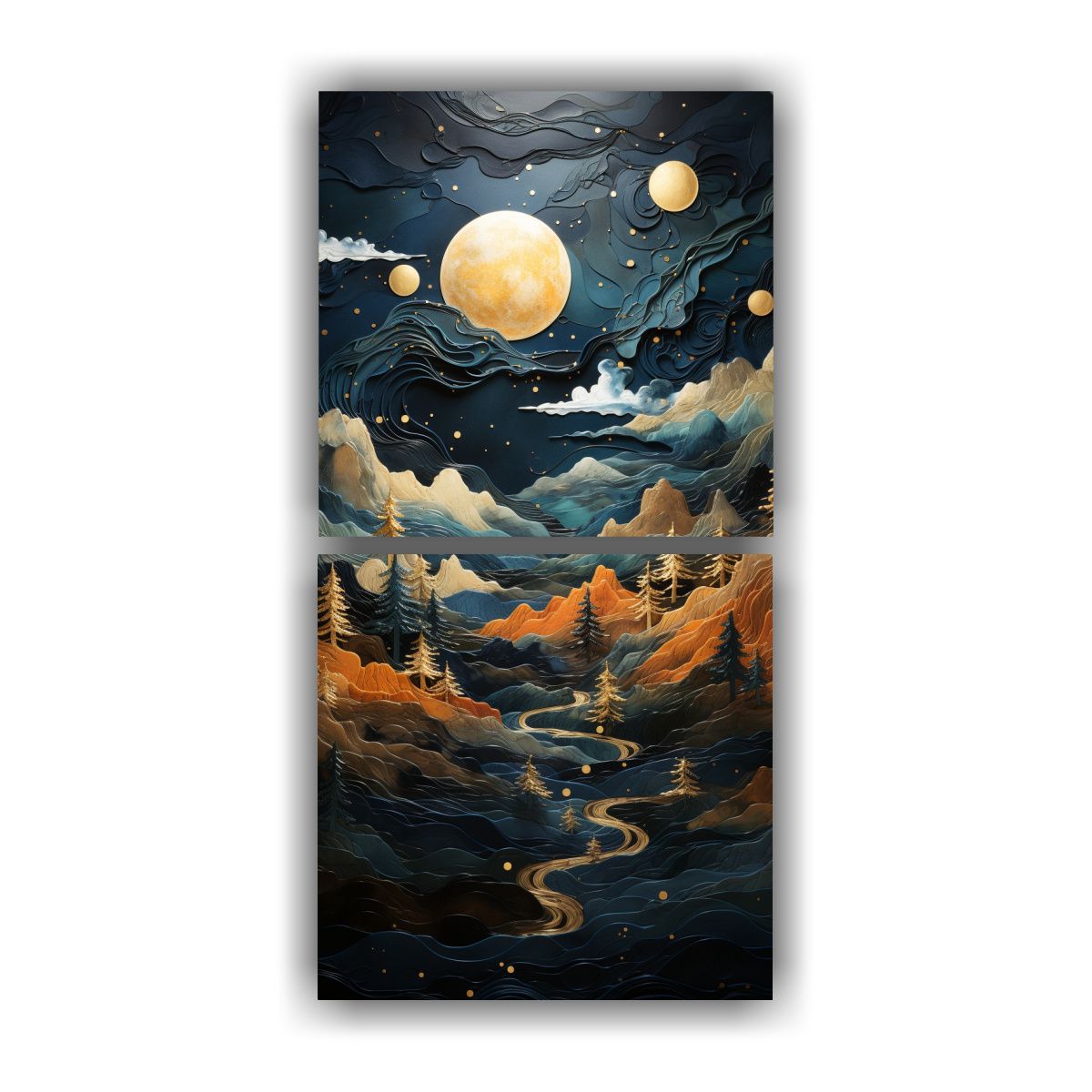 GENERICO - Pinturas Decorativas De Paisaje De Montaña 20x40 Cm